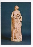Valmont Abbaye : Statue Vierge à L'enfant  (Ivoire Français Moitié XVè S.) Exposé Musée Antiquités Rouen - Valmont