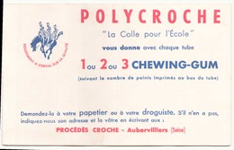 Buvard  ( 21 X 13.5 Cm ) Polycroche La Colle Pour L'école ( Pliures, Auréoles ) - Papeterie