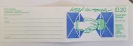 GRANDE BRETAGNE, Mains, Main, Hand, Mano. Keep In Touch. Carnet Couverture Thematique Emis En 1987 - Nuevos