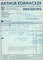 B6492 - Merseburg - Rechnung Quittung - Arthur Kornacker - Papier Verarbeitung - 1900 – 1949