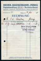 B6493 - Penig - Rechnung Quittung - Heinrich Hausemann Papier Druckerei - 1900 – 1949