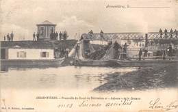 59-ARMENTIERES- PASSERELLE DU CANAL DE DERIVATION, ET " AUBETTE " DE LA DOUANE - Armentieres