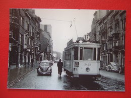 BELGIQUE - BRUXELLES - PHOTO 13.5 X 9.8 - TRAM - TRAMWAY - BUS -  LIGNE 17 - - Transporte Público