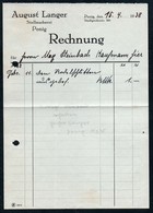 B6494 - Penig - Rechnung Quittung - August Langer Stellmacher - 1900 – 1949