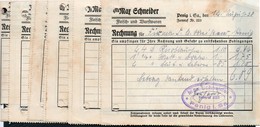 B6502 - Penig - 12 Rechnungen - Max Schneider - Fleisch Und Wurstwaren - 1900 – 1949