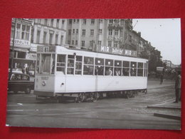 BELGIQUE - BRUXELLES - PHOTO CARTONNEE De ROBERT F MACK 14 X 9- TRAM - TRAMWAY  - LIGNE 81 - HOTEL COSMOPOLITE - " RARE - Trasporto Pubblico Stradale