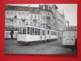 BELGIQUE - BRUXELLES - PHOTO 15 X 10 - TRAM - TRAMWAY  - LIGNE 83 - REMORQUE - " AU LABOUREUR - HOTEL VICTORIA " - Public Transport (surface)