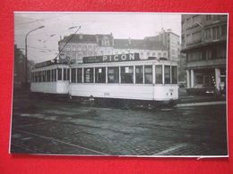 BELGIQUE - BRUXELLES - PHOTO 15 X 10 - TRAM - TRAMWAY  - LIGNE 62 - PUB : PICON - REMORQUE - - Public Transport (surface)