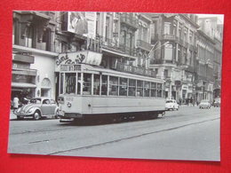 BELGIQUE - BRUXELLES - PHOTO 15 X 10 - TRAM - TRAMWAY  - LIGNE 81 - " CINE PARIS " - - Trasporto Pubblico Stradale