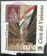 VATICANO VATIKAN VATICAN 2011 UNITA D'ITALIA GRANDUCATO DI TOSCANA EURO 0,60 USATO USED OBLITERE' - Gebraucht