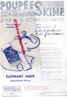 BUVARD GEANT ELEPHANT ASSIS - POUPPES SKINE- JOUETS A COLLECTIONNER MOLESKINE- RARE - Tiere