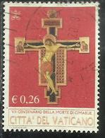 VATICANO VATIKAN VATICAN 2002 MORTE DI CIMABUE CROCIFISSO € 0,26 USATO USED OBLITERE' - Oblitérés