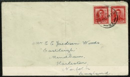 RB 1218 - 1944 WWII Cover - 3d Rate New Zealand To Harleston Norfolk - Brieven En Documenten