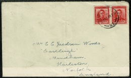 RB 1218 - 1944 WWII Cover - 3d Rate New Zealand To Harleston Norfolk - Briefe U. Dokumente