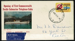 RB 1220 - 1963 Airmail Cover - 8d Rate Dominion Road New Zealand To Picton - Cable Ship C.S. Retriever - Cartas & Documentos