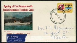 RB 1220 - 1963 Airmail Cover - 8d Rate Dominion Road New Zealand To Picton - Cable Ship C.S. Retriever - Briefe U. Dokumente