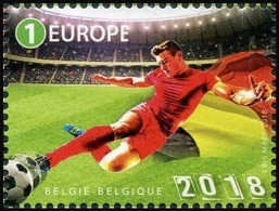 BELGIUM 2018  Football. FIFA World Cup In Russia 1 Stamp MNH - 2018 – Russia