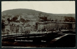 RB 1221 - Early Real Photo Postcard - Buxton From Town Hall - Derbyshire Peak District - Derbyshire