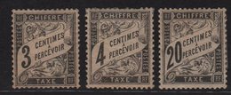 Taxe N°12+13+17 - 3+4+20 Centimes - Neufs Avec Charniere Et Petits Defauts De Dentelure - Cote 710€ - 1859-1959 Nuevos