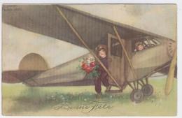 Bonne Fête ** Avion *** Jeunes Enfants Aviateurs *** Illustrateur Hannes Petersen** / 1813 A - Petersen, Hannes