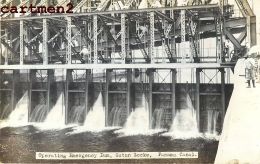 PHOTO CARD : PANAMA CANAL OPERATING EMERGENCY DAM GATUN LOCKS BARRAGE - Panama