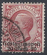 1909-11 COSTANTINOPOLI USATO 20 PA SU 10 CENT - RR11957 - Amtliche Ausgaben