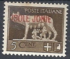 1941 ISOLE JONIE 5 CENT MH * - RR11967 - Ionian Islands