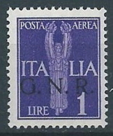 1944 RSI GNR VERONA POSTA AEREA 1 LIRA MNH ** - RSI261-2 - Correo Aéreo