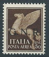 1944 RSI GNR VERONA POSTA AEREA 50 CENT MNH ** - RSI260-5 - Correo Aéreo