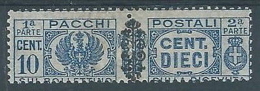 1945 LUOGOTENENZA PACCHI POSTALI 10 CENT MH * - RR4377 - Paketmarken