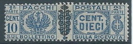 1945 LUOGOTENENZA PACCHI POSTALI 10 CENT MNH ** - RR4376-3 - Colis-postaux