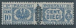 1945 LUOGOTENENZA PACCHI POSTALI 10 CENT MNH ** - RR4376-6 - Postpaketten