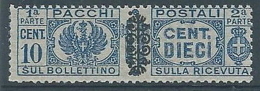 1945 LUOGOTENENZA PACCHI POSTALI 10 CENT MNH ** - RR4377-2 - Postal Parcels