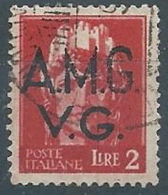 1945-47 TRIESTE AMG VG USATO 2 LIRE - RR5094-3 - Afgestempeld