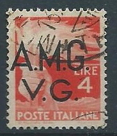 1945-47 TRIESTE AMG VG USATO DEMOCRATICA 4 LIRE - RR13221 - Oblitérés