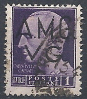 1945-47 TRIESTE AMG VG USATO IMPERIALE 1 LIRA - RR12207 - Gebraucht