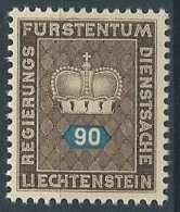 1950 LIECHTENSTEIN FRANCOBOLLI DI SERVIZIO 90 R MNH ** - LT031 - Dienstzegels