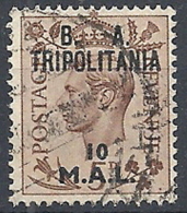 1950 OCCUPAZIONE INGLESE TRIPOLITANIA BA USATO 10 MAL - RR12496 - Tripolitaine