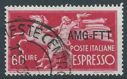 1950 TRIESTE A USATO ESPRESSO 60 LIRE - RR13073 - Express Mail