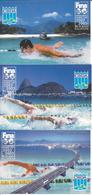 BRAZIL - 2002 - RHM #BP-245/BP-247 - FINA - CBDA - SWIMMING WORLD CUP - RIO DE JANEIRO .......... WNV - Enteros Postales