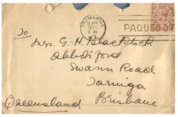 (150) Australia - Paquebot Cover Posted From Fremantle (WA) To Queensland In 1934 - Lettres & Documents