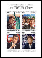 CENTRAL AFRICA 2018 MNH** JFK John F. Kennedy M/S - IMPERFORATED - DH1832 - Kennedy (John F.)