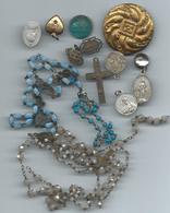 Lot Divers  Colliers Médailles  Religieuses Pierres Ancienne  Ect.... - Pendentifs