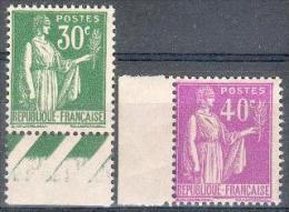 France  1932/33 - Type Paix  - 30 C. Vert + 40 C. Lilas Y&T N°280/81 ** Neuf Luxe 1er Choix (gomme D'origine Intacte) - Neufs