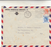 Hong Kong To Vicenza. Cover 1954 - Lettres & Documents