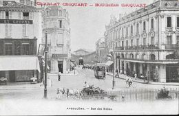 Publicité Chocolat Bouchées Choquart - Angoulême: Rue Des Halles - Carte Non Circulée - Publicité