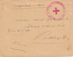 FRANCE 14-18 LETTRE HOPITAL MILITAIRE JOURDAN - Rode Kruis