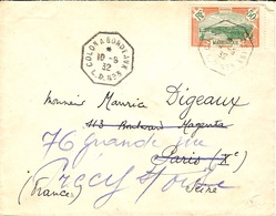 1932- Enveloppe Affr. 50 C Martinique Oblit. Cad Octogonal.type 04   COLON A BORDEAUX / L.D. N°3 - Lettres & Documents