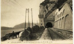 11-1005 - Savoie -  BRISON  AIX Les BAINS  : LAC DU BOURGET ET LA LIGNE P.L.M. - Attelage - Circulée En 1907 - Aix Les Bains