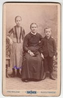 CDV Photografie J. Fietz, Freiwaldau - Mutter Mit Zwei Kindern Femme Avec Enfant Woman And Child - Alte (vor 1900)